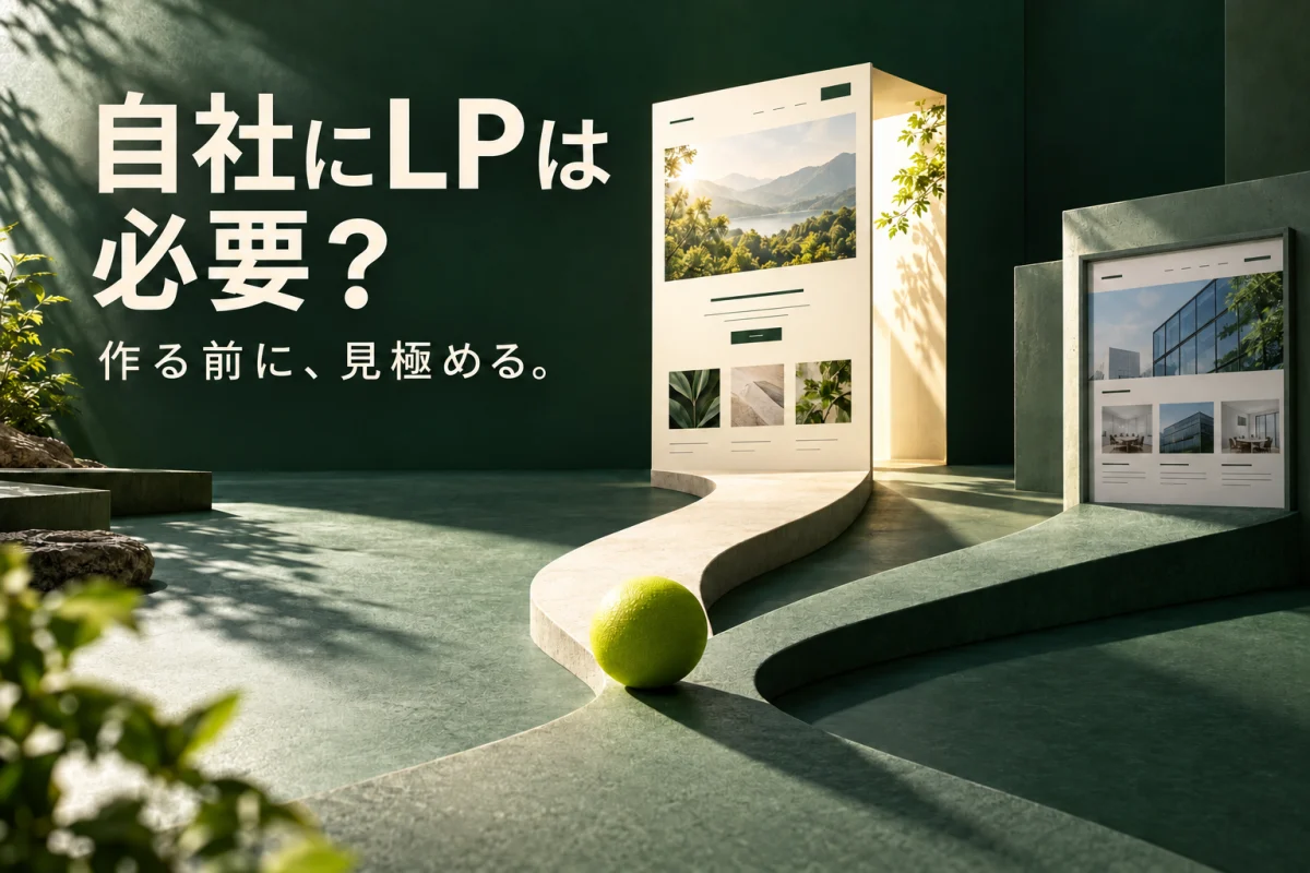 自社にLPは必要？作る前に見極める。分岐する道とページの入口